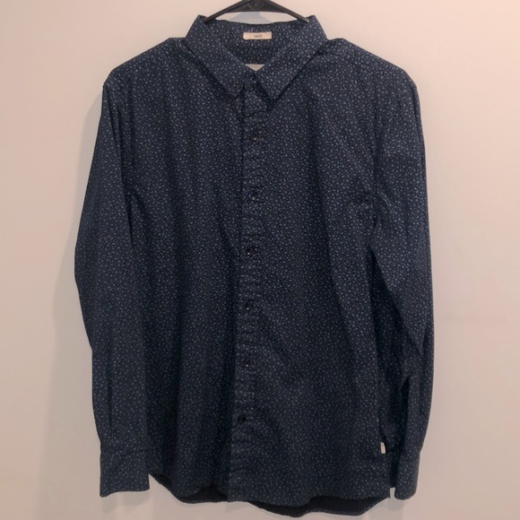 Julian and Mark stretch fit turquoise accent button up - Picture 1 of 3